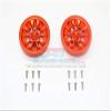 Axial SCX10 II UMG10 Upgrade Parts (AXI90075) Aluminum Front Or Rear 5 Lug Rim - 1Pr Set Orange view 1