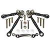 15pc Set Aluminum Front Tie Rods with Stabilizer for C Hub TRAXXAS-1/10 4WD Ford GT4-TEC 2.0 by GPM (Black) view 1