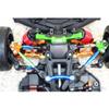 15pc Set Aluminum Front Tie Rods with Stabilizer for C Hub TRAXXAS-1/10 4WD Ford GT4-TEC 2.0 by GPM (Black) view 3