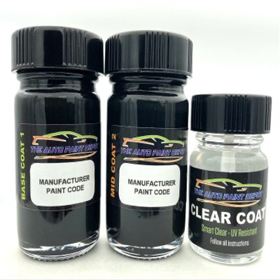 Auto Paint Depot Touch Up Paint for Jaguar All Models-White Pearl Tricoat 832/NDT (All Years, All Models) One Ounce with Clear Coat
