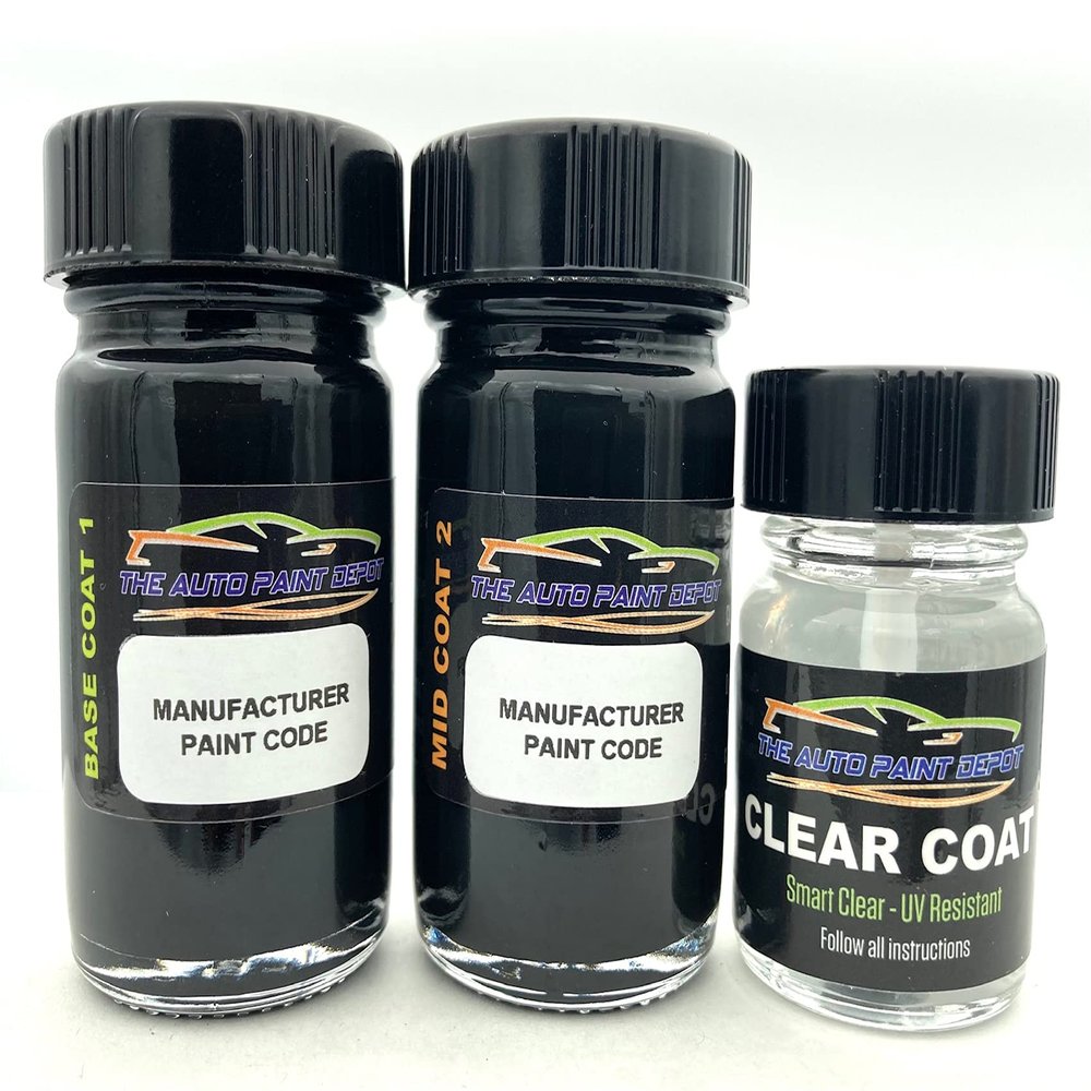 Auto Paint Depot Touch Up Paint for Jaguar All Models-White Pearl Tricoat 832/NDT (All Years, All Models) One Ounce with Clear Coat