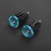 Keenso Aluminum Alloy Handlebar End Plug, Ergonomic Design, Handlebar Grip Plug, Blue Aluminum Alloy Handlebar End Plug for Mountain Bikes, Road Bikes, and City Bikes view 3