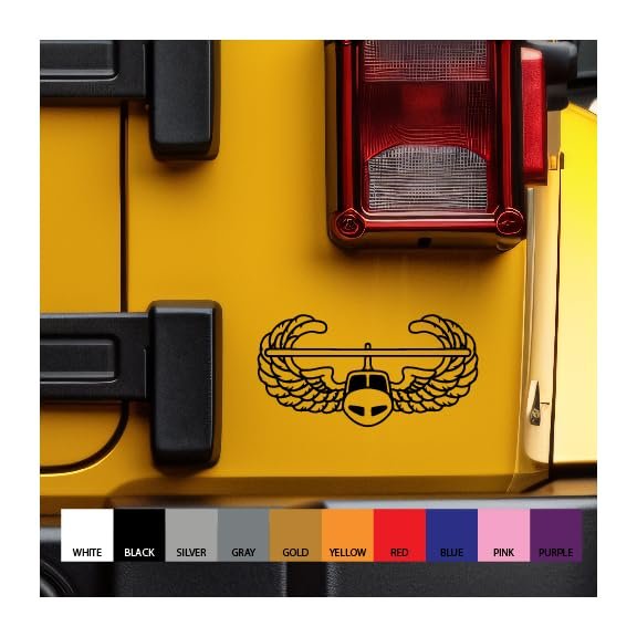 Air Assault Badge Vinyl Decal (Black, 5 inches Wide)