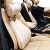 Car Lumbar Support Back Cushion & Headrest Neck Pillow Kit Cushion Memory Foam with Back Pain Relief for MKC MKZ MKX MKS MKT Continental Navigator 1PCS Beige view 3