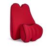 Car Lumbar Support Back Cushion & Headrest Neck Pillow Kit Cushion Memory Foam with Back Pain Relief for C2 C4L C6 C-Zero E-mehari C1 C3 Picasso Elysee 1PCS Red view 1