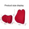 Car Lumbar Support Back Cushion & Headrest Neck Pillow Kit Cushion Memory Foam with Back Pain Relief for C2 C4L C6 C-Zero E-mehari C1 C3 Picasso Elysee 1PCS Red view 4