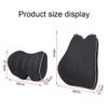 Car Lumbar Support Back Cushion & Headrest Neck Pillow Kit Cushion Memory Foam with Back Pain Relief for Celerio Swift/Sport Baleno Jimny Vitara S-Cross 1PCS Black view 3