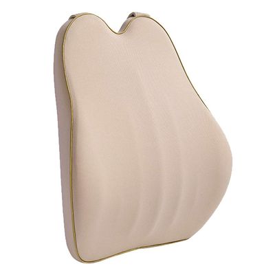 Car Lumbar Support Back Cushion Memory Foam with Back Pain Relief for Mustang S-max Galaxy Touraeo Courier Explorer 1PCS Beige