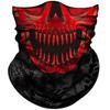 Obacle Skull Face Mask Half for Dust Wind UV Sun Protection Seamless 3D Tube Mask Bandana for Men Women Durable Thin Breathable Skeleton Mask Motorcycle Riding Biker (Skull Red Face Open Mouth) view 1