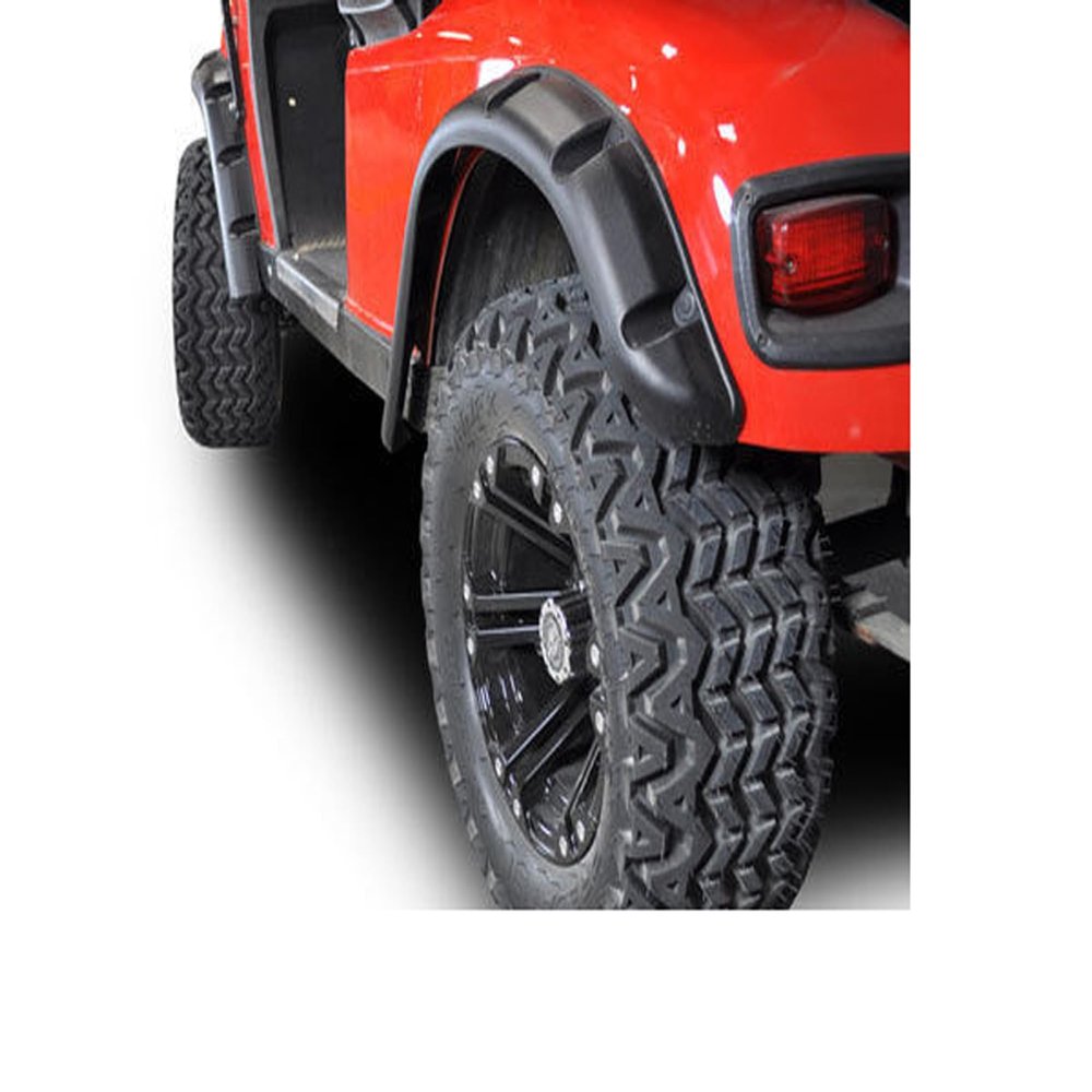 Huskey 4PCS EZGO TXT Golf Cart Fender Flares with Self-Taping Screws for 1996-2013 Gas/Electric Models, Constructed of Impact-Resistant ABS plastic for Lifted Golf Cart with Offroad Tires