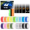 Free Tool Kit 8" Wide 10FT Long Matte Orange Racing Stripes Vinyl Wrap Rally Decals Stripe Sticker view 1