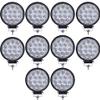 AUXTINGS 10 Pieces 4 inch LED Light Pods 42W Spot Work Lights 12V 24V Fog Lights Off Road Led Lights Waterproof Driving Lights for Truck Tractor Boat 4x4 Car SUV ATV Excavator view 1