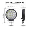 AUXTINGS 10 Pieces 4 inch LED Light Pods 42W Spot Work Lights 12V 24V Fog Lights Off Road Led Lights Waterproof Driving Lights for Truck Tractor Boat 4x4 Car SUV ATV Excavator view 2