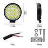 AUXTINGS 10 Pieces 4 inch LED Light Pods 42W Spot Work Lights 12V 24V Fog Lights Off Road Led Lights Waterproof Driving Lights for Truck Tractor Boat 4x4 Car SUV ATV Excavator view 4