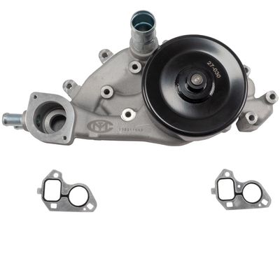 Melling Water Pump, Mechanical, Black Pulley, 4.73 in Hub Height, Aluminum, Natural