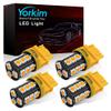 Yorkim 3157 LED Light Bulbs Amber Super Bright, 3056 3156 3156A 3057 4057 3157 4157 T25 LED Bulbs for Brake Lights, Backup Reverse Lights, Reverse Tail Lights - Pack of 4 view 1