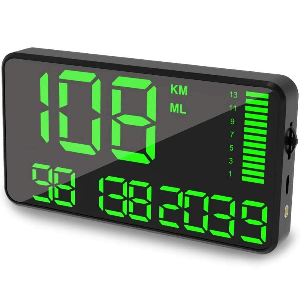 5.5'' Speedometer Odometer Display MPH/KMH with Over Speeding Alarm for All Vehicle Truck Bicycle Motorcycle, Speed, Driving Mileage, Time Calculation