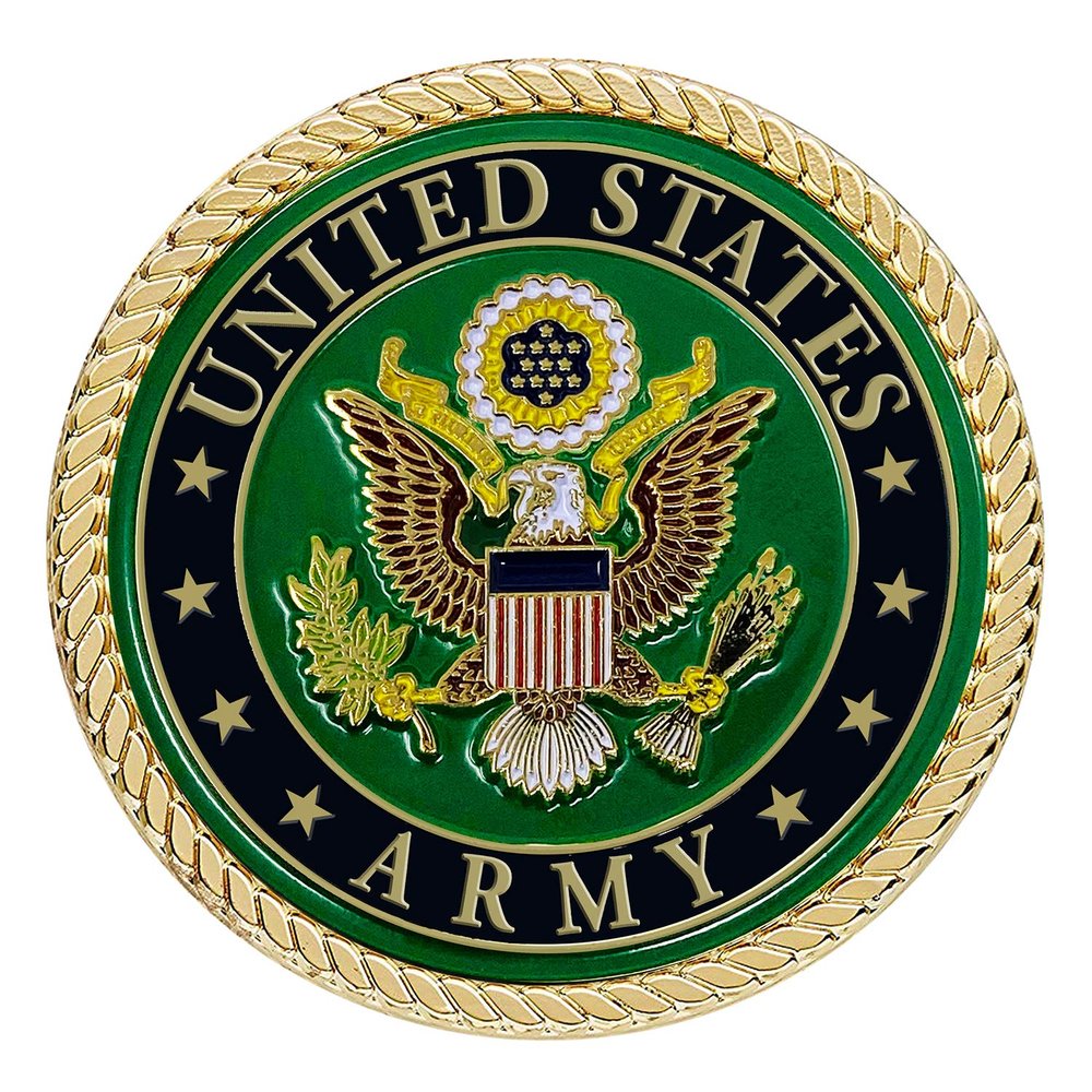 US Army Auto Medallion 2 Inches Army Metal Logo for Car - US Army Gifts for Soldiers | Army Medallion