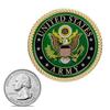 US Army Auto Medallion 2 Inches Army Metal Logo for Car - US Army Gifts for Soldiers | Army Medallion view 2