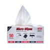 Eurow 200GSM Microfiber Cleaning and Drying Cloths with Dispenser Box, Reusable, Streak-Free, Scratch-Free, Ultra Absorbent, Edgeless for All Surface Types, 12x12in, 50-Pack, White view 1