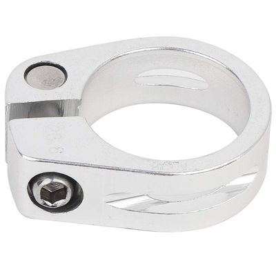 Keenso Pipe Clamp, Universal 28.6mm Aluminium Alloy Pipe Clamp Bolt Type Exhaust Down Pipe V Band Clamp(Silver)