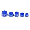 Dweekiy 30Pcs Motorcycle Hex Socket Screw Nut Covers, Blue Plastic, 8-20mm, Universal Fit view 2