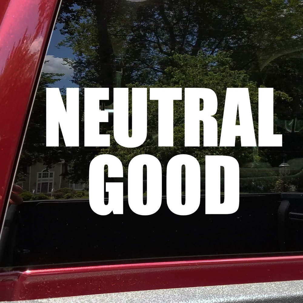Minglewood Trading Cobalt - Neutral Good Vinyl Sticker - RPG Role Playing Character Alignment V2 - Die Cut Decal - 15w x 7.5h inches