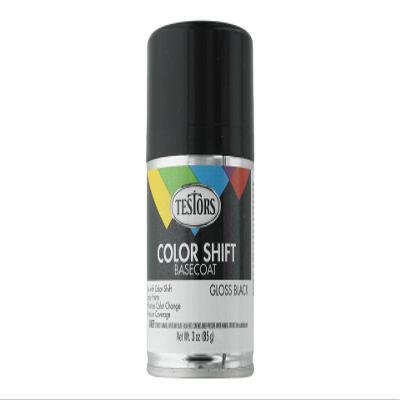 Testors 340912 Spray Color Shift Gloss Black Base