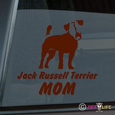 Mister Petlife Jack Russell Terrier Mom Sticker Vinyl Auto Window JRT Parson Brown 6.00" x 5.59"