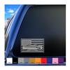 Combat Infantry Badge CIB Embedded in US Flag Vinyl Decal (Gray (Silver), 16 inches Wide) view 1