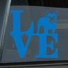 Mister Petlife Love French Bulldog Sticker Vinyl Auto Window Park Frenchie Blue 5.50" x 5.50" view 1