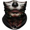 Obacle Skull Face Mask for Women Dust Wind UV Sun Protection Seamless Bandana Face Mask for Rave Festival Motorcycle Riding Biker Fishing Outdoor Running 3D Tube Mask (Women Chin Flower Leaf Green) view 1
