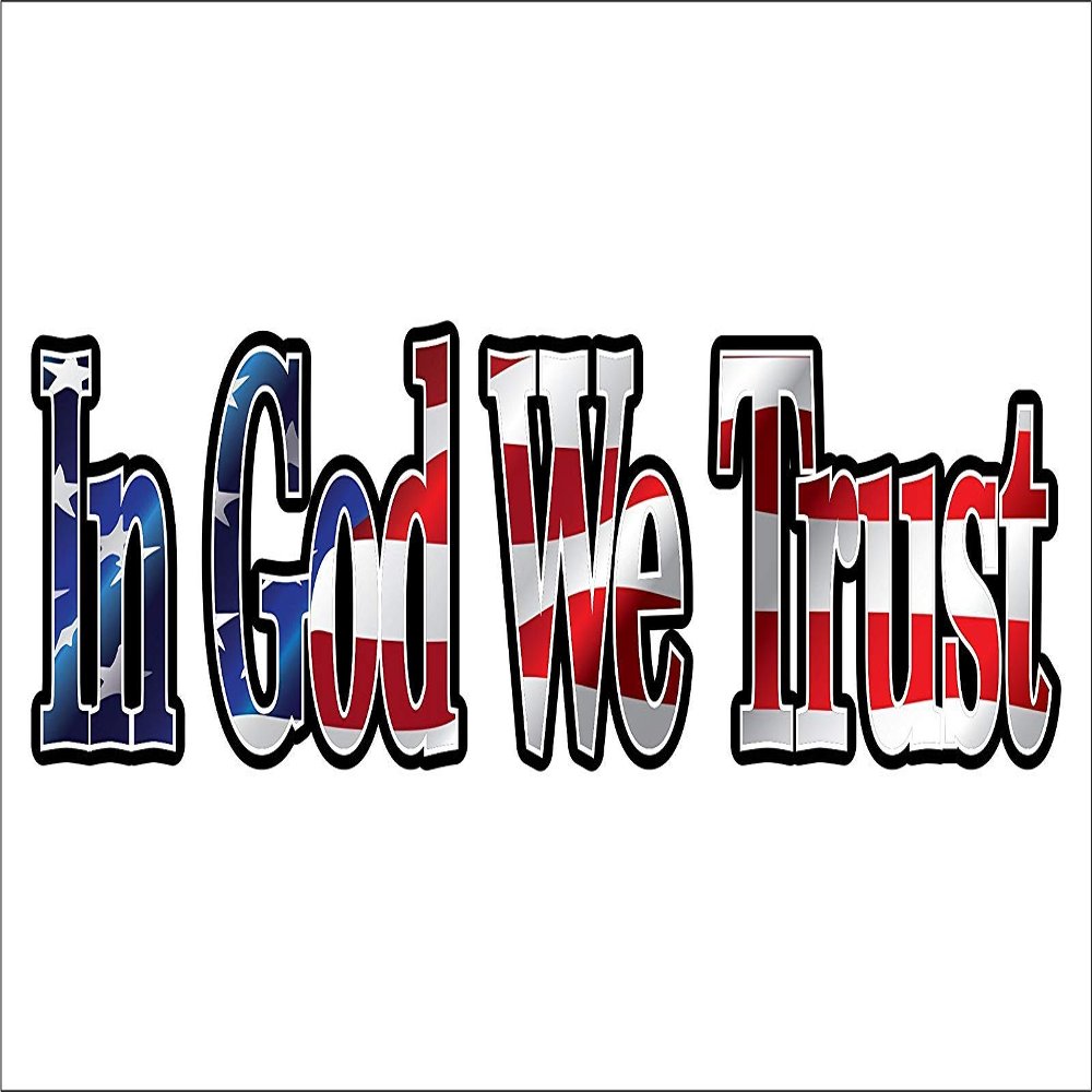 in God We Trust Vinyl Bumper Sticker Decal 5"
