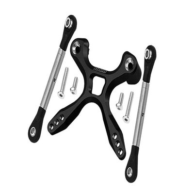 GPM For Traxxas Ford GT 4-Tec 2.0 (83056-4) Upgrade Parts Titanium Rear Tie Rods With Stabilizer - 7Pc Set Black