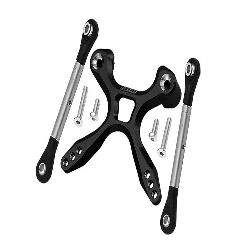 GPM For Traxxas Ford GT 4-Tec 2.0 (83056-4) Upgrade Parts Titanium Rear Tie Rods With Stabilizer - 7Pc Set Black
