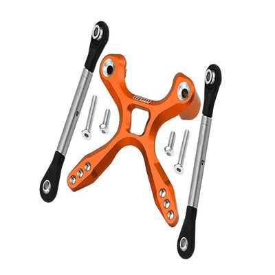 GPM For Traxxas Ford GT 4-Tec 2.0 (83056-4) Upgrade Parts Titanium Rear Tie Rods With Stabilizer - 7Pc Set Orange