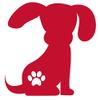 Cute Puppy Y0108 Vinyl Sticker Decals (Pack of 2) for Car Window Laptop Phone (3" x 3", RED) view 1
