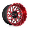 Fuel 1PC D691 20X10 8X6.5 BRSH-RED-MIL -18MM - D69120008247 view 2