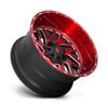 Fuel 1PC D691 20X10 8X6.5 BRSH-RED-MIL -18MM - D69120008247 view 3