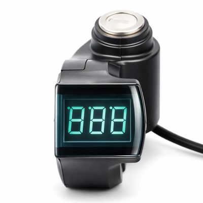 Portable Throttle Voltmeter, Electric Bike Voltmeter Digital Voltage Display Lock, for 12-99V Scooter Tricycle, E Bike