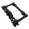 HongK- Black Metal Skull Motorcycle License Plate Tag Frame Holder Compatible With H-D view 4