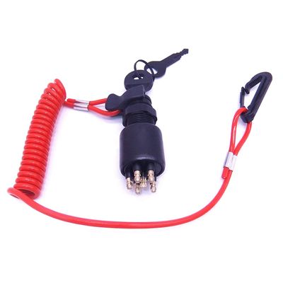 SouthMarine 5005801 175974 05005801 0175974 Ignition Switch & Key Assembly with Lanyard for OMC Johnson Evinrude 40-200HP Outboard Motor