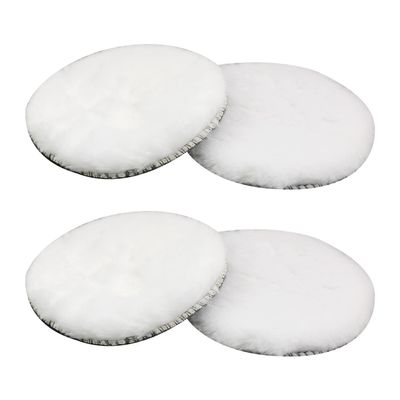 Utoolmart 5" Wool Polishing Pad Hook and Loop Buffing Wheel for Car Auto Orbital Polisher Buffer 8Pcs