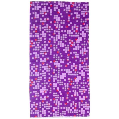 M-Wave Tubular Bandana Face Mask Purple Squares Design