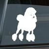 Mister Petlife Poodle Sticker Vinyl Auto Window v3 Standard White 4.03" x 5.50" view 1