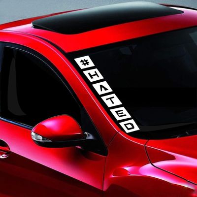 Noizy Graphics 20" Hated #3 Side Windshield Banner Car Sticker Truck Vinyl Decal Locally JDM KDM American Muscle Color: Blue