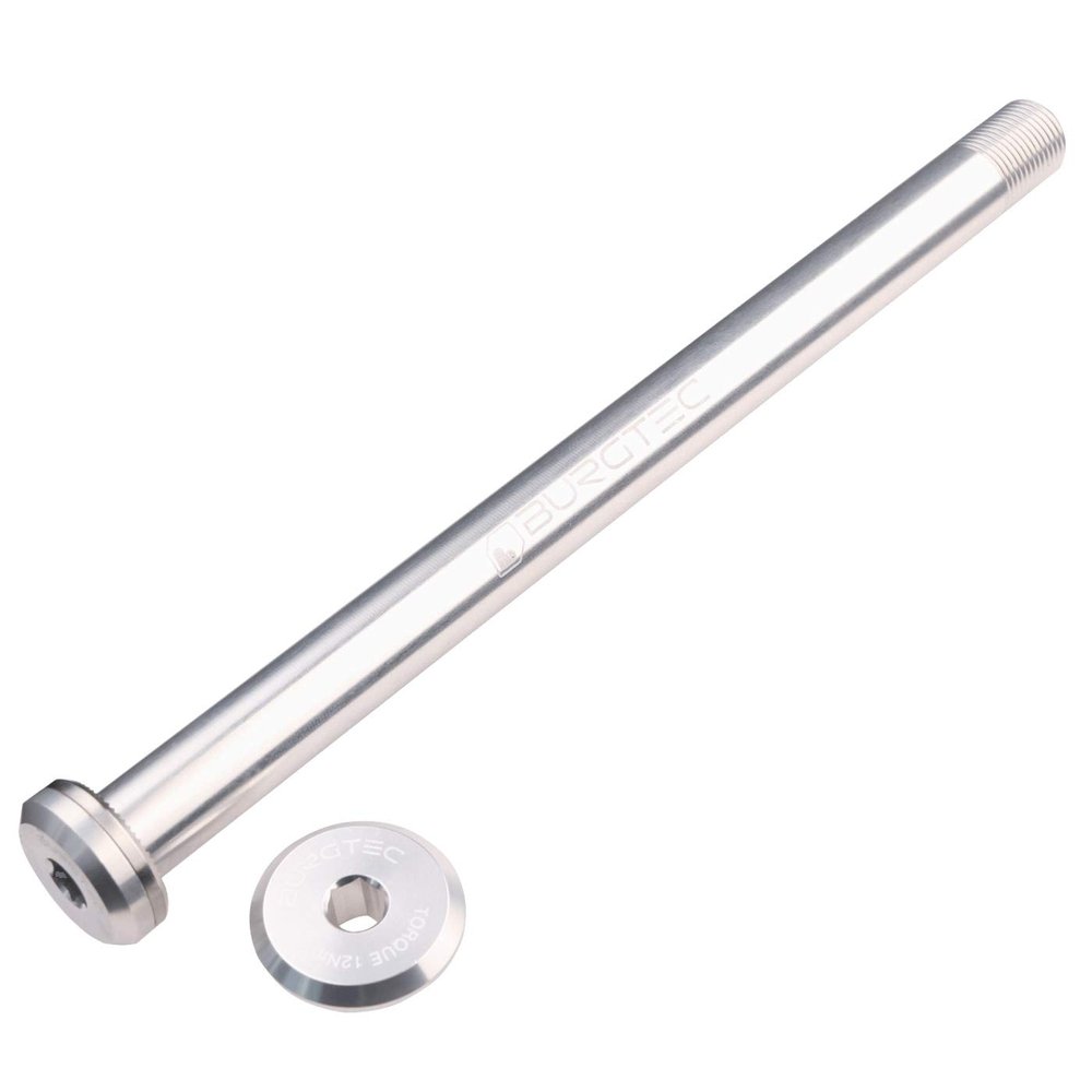 Burgtec Santa Cruz 12x168.5mm Rear Bicycle Axle - Rhodium Silver - 9457