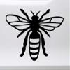 Minglewood Trading Sky Blue - Bee Vinyl Decal - Honey Hive Honeybee Bumblebee Wasp Hornet Flying - Die Cut Sticker - 10w x 7h inches view 1