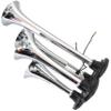 New Chrome 4 Trumpet Train Horn for Trucks Cars with 12 Volt Solenoid Valve Zinc view 2