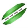 R/C Car Parts : Aluminum Chassis Side Bars For Traxxas 1/10 Maxx 4WD Monster Truck - 1Pr Set Green view 1